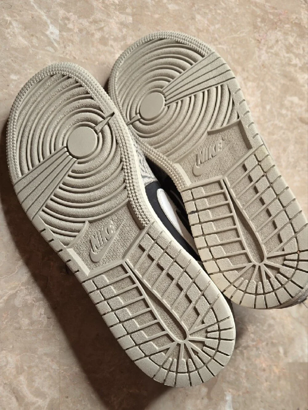 Nike Black Sneakers with Gray Elephant Print